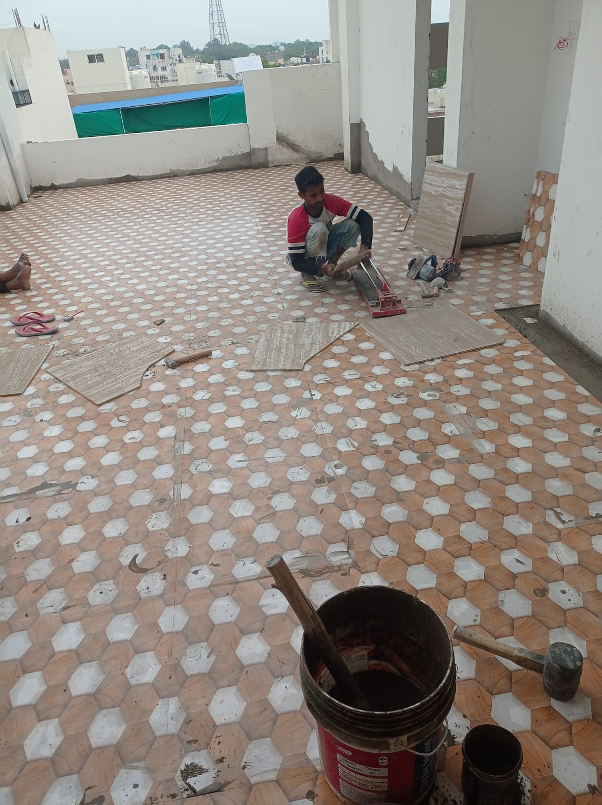SK Tiles Studio tile installation project 58 in Hyderabad